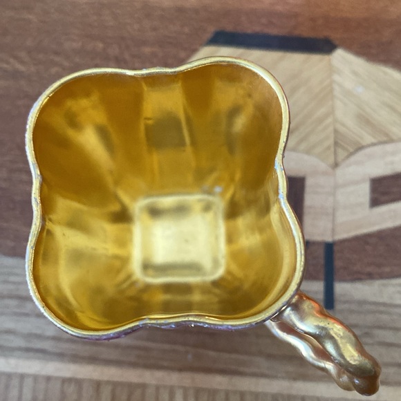 Small ANTIQUE demitasse cup, made in England by Coalport. Beautiful Pink & Gold - Picture 2 of 6